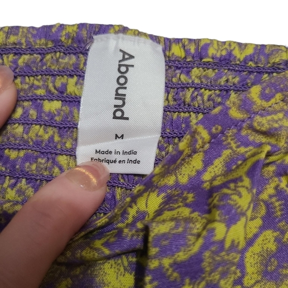 ABOUND paisley smock top with peplum M - Picture 6 of 9